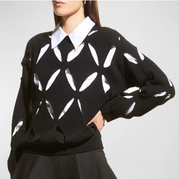 Valentino Sweater Wool Cut Out Knit Pullover Jumper - Picture 13 of 13